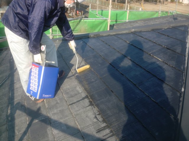 CIMG57前橋市 屋根外壁塗装工事 屋根下塗り お客様の声 ミヤケン96