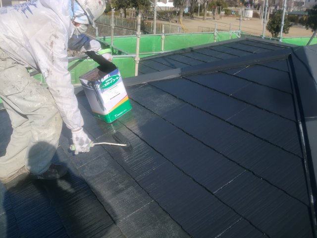 CIMG57前橋市 屋根外壁塗装工事 屋根上塗り1回目 お客様の声 ミヤケン96
