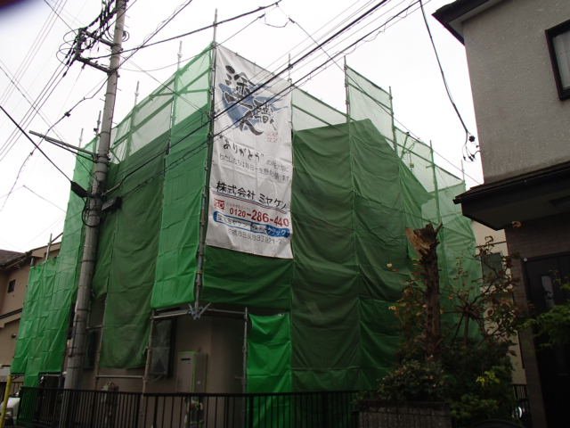 前橋市 外壁塗装 足場組み ミヤケン