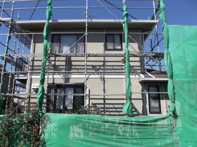 前橋市 外壁塗装工事 足場組立 お客様の声 ミヤケン