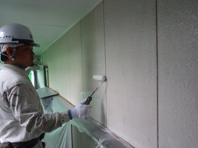 前橋市 外壁塗装 上塗り ミヤケン