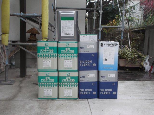 高崎市 外壁塗装工事 材料一式 お客様の声 ミヤケン