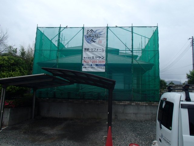 桐生市 外壁塗装 足場組み ミヤケン