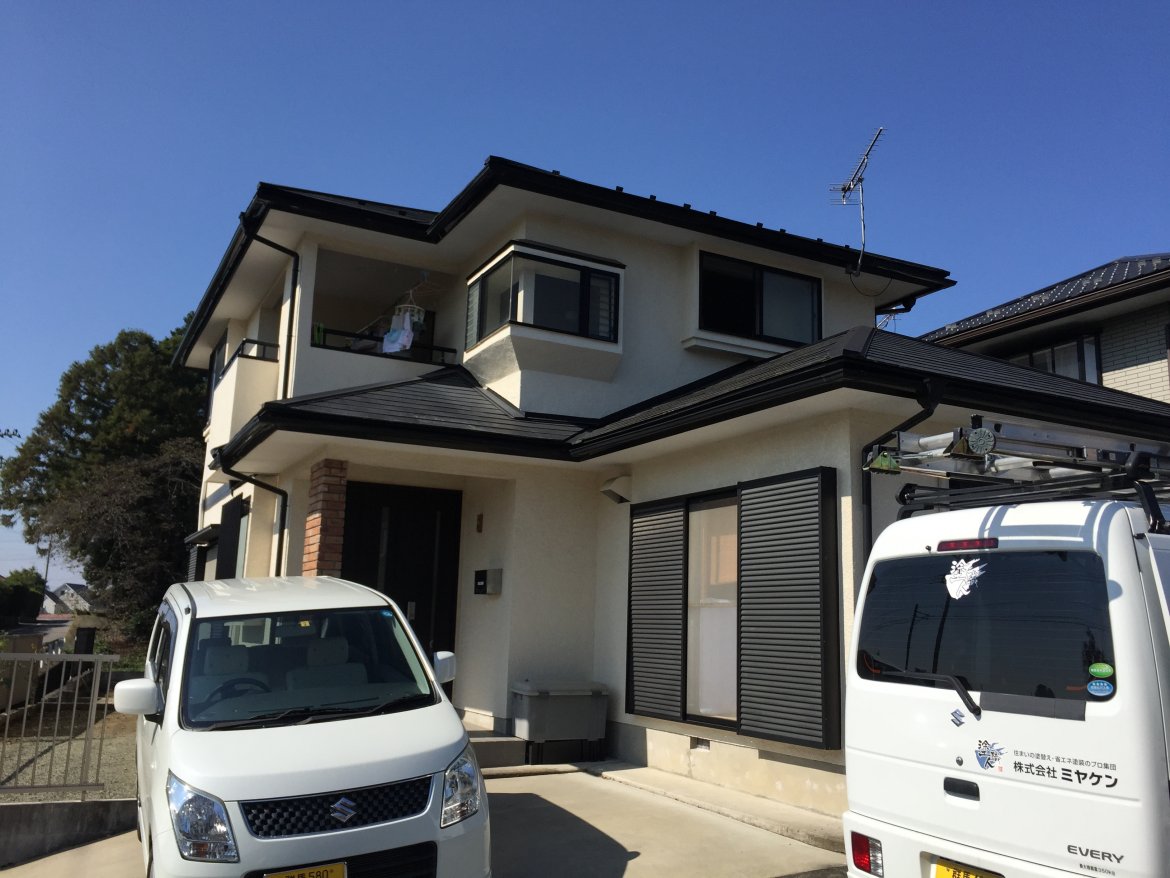 前橋市 屋根外壁塗装工事 施工前 お客様の声 ミヤケン