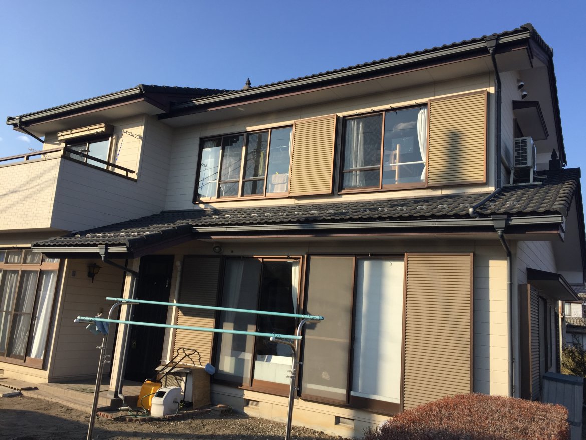 北群馬郡吉岡町 屋根外壁塗装工事 施工前 お客様の声 ミヤケン