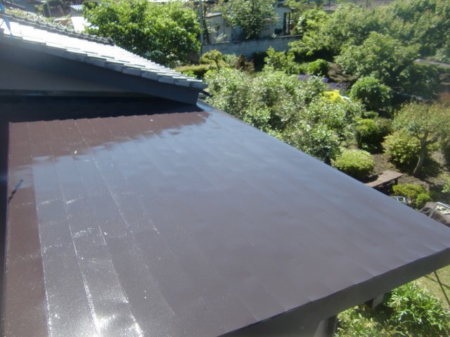渋川市 屋根外壁塗装工事 屋根施工後 お客様の声 ミヤケン