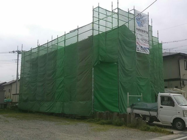 前橋市 屋根外壁塗装工事 足場組立 お客様の声 ミヤケン