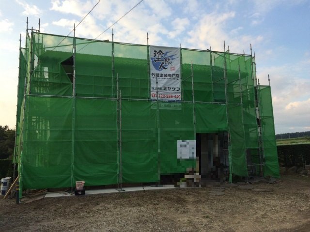 渋川市 外壁塗装 足場組み ミヤケン