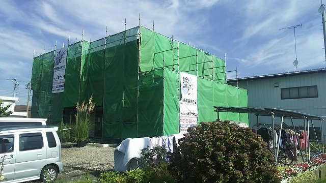 太田市 外壁塗装 足場組み ミヤケン