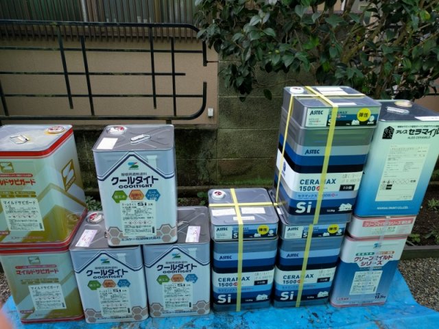 高崎市 外壁塗装 塗料一式 ミヤケン