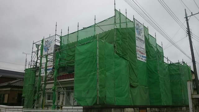 伊勢崎市 外壁塗装 足場組み ミヤケン