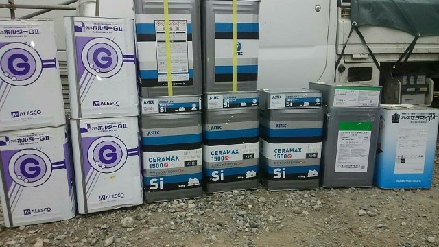 伊勢崎市 外壁塗装 塗料一式 ミヤケン