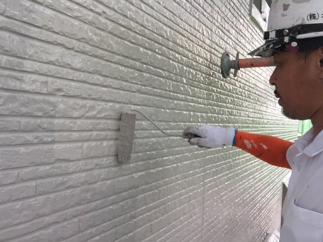 前橋市 外壁塗装工事 外壁上塗り お客様の声 ミヤケン