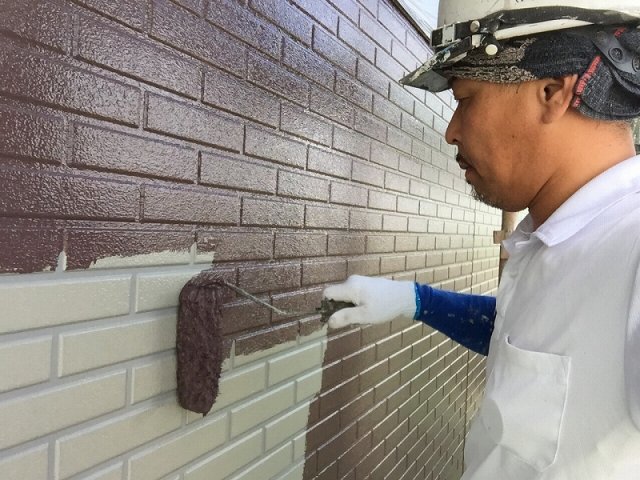 前橋市 屋根外壁塗装工事 外壁上塗り お客様の声 ミヤケン