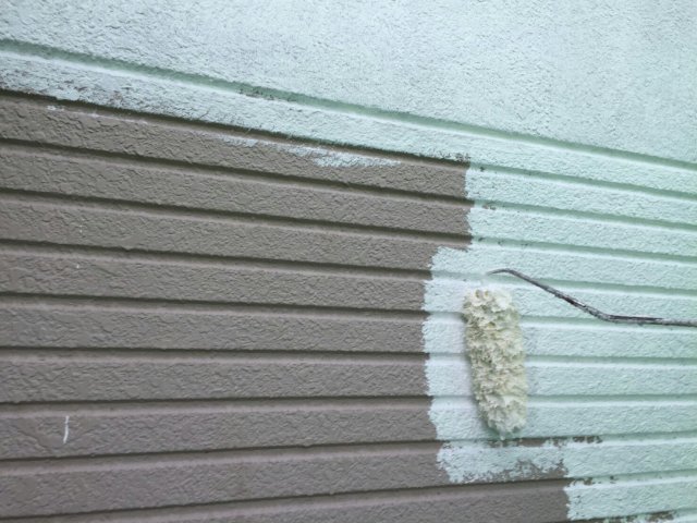 高崎市 屋根外壁塗装工事 外壁下塗り お客様の声 ミヤケン