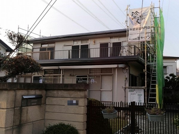 太田市 屋根外壁塗装工事 足場組立 お客様の声 ミヤケン