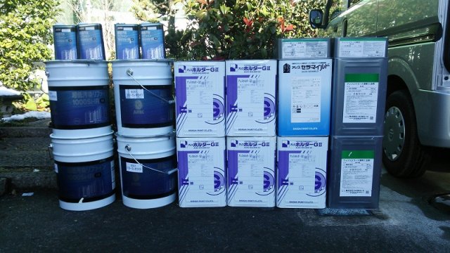 高崎市 外壁塗装 塗料一式 ミヤケン