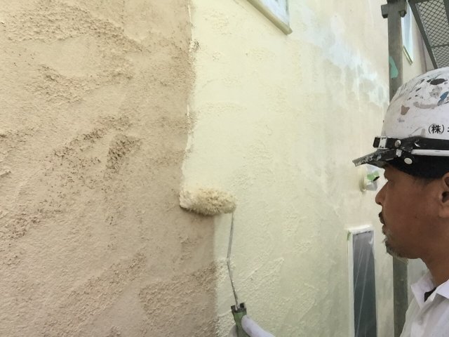 邑楽郡邑楽町 外壁 上塗り2回目 ミヤケン