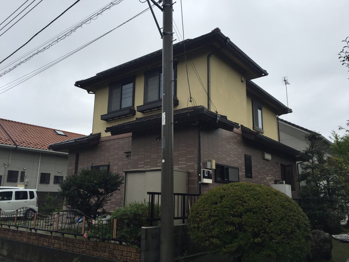 桐生市 外壁塗装工事 施工前全体写真 お客様の声 ミヤケン