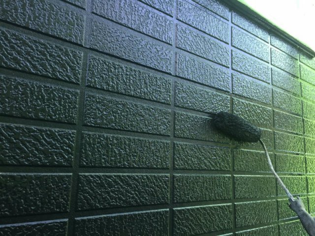 高崎市 外壁 上塗り2回目 ミヤケン