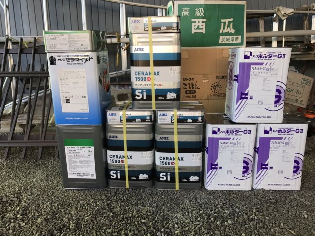 邑楽郡千代田町 外壁塗装 塗料一式 ミヤケン