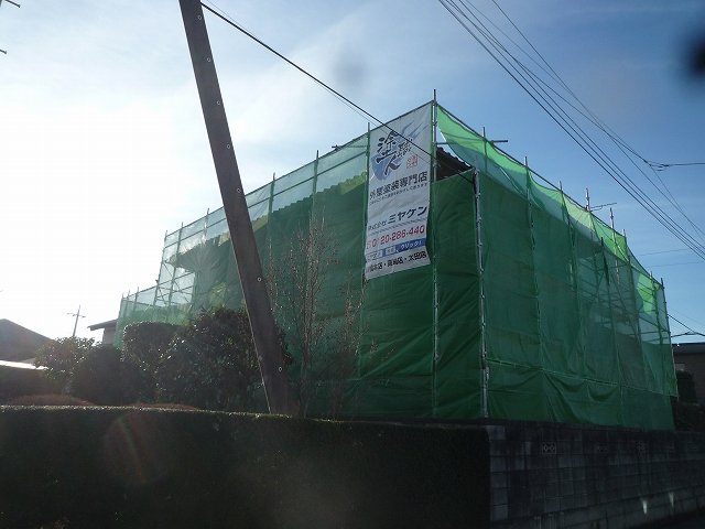 太田市 外壁塗装工事 足場組立 お客様の声 ミヤケン