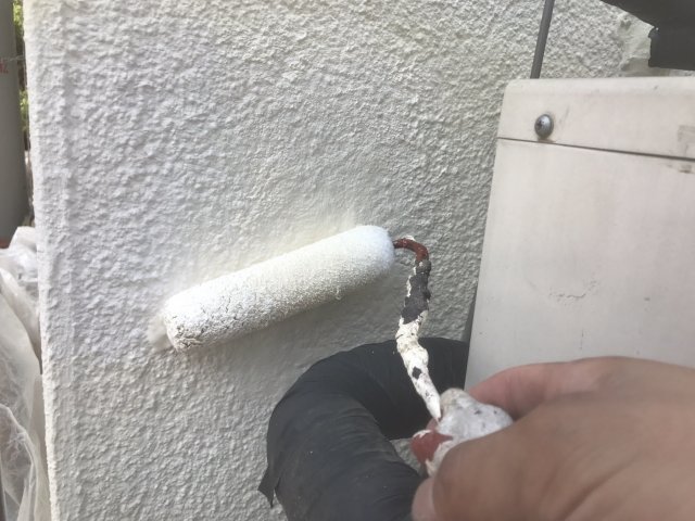 太田市 外壁塗装 上塗り1回目 ミヤケン