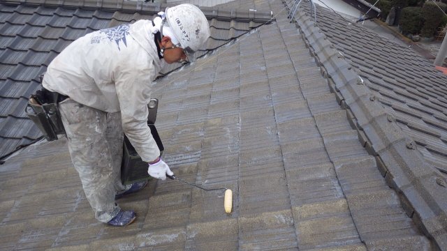 太田市 外壁塗装工事 平屋 屋根下塗り お客様の声 ミヤケン