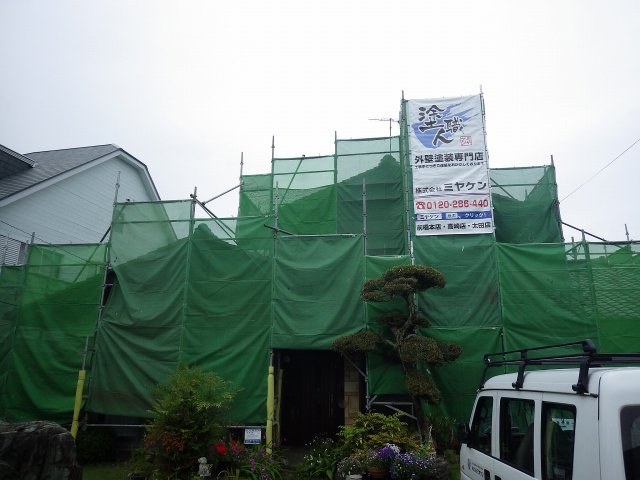 熊谷市 外壁塗装 足場組み ミヤケン