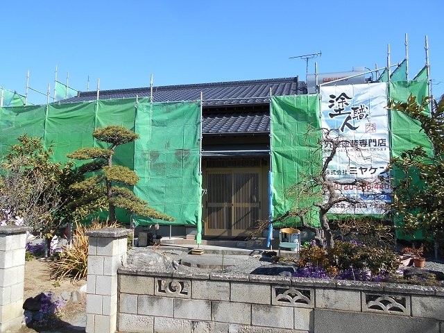 太田市 外壁塗装 足場組み ミヤケン