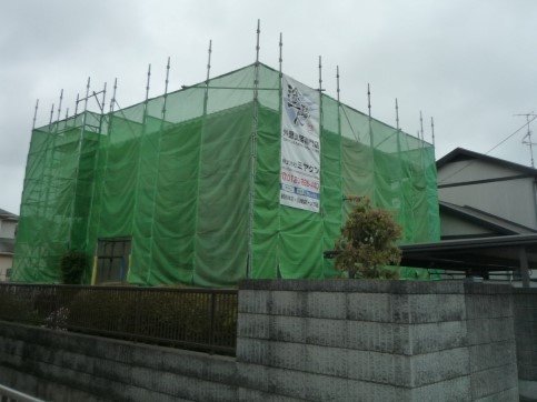 太田市 外壁塗装工事 足場組立 お客様の声 ミヤケン