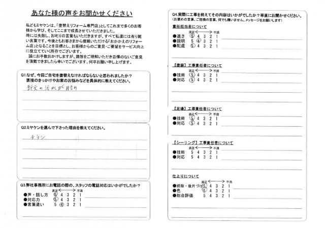 太田市 外壁塗装 アンケート ミヤケン