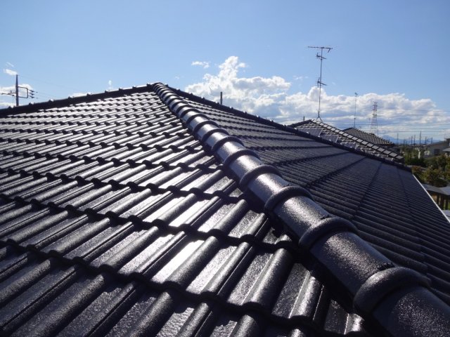 太田市 屋根外壁塗装工事 屋根塗装跡 お客様の声 ミヤケン