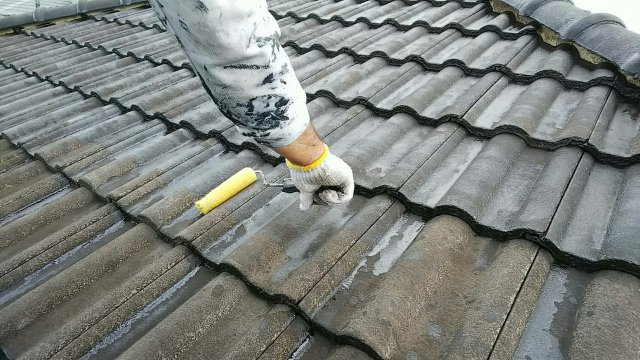 前橋市 屋根塗装 下塗り ミヤケン