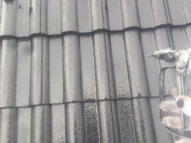 太田市 屋根 上吹き作業2回目 ミヤケン