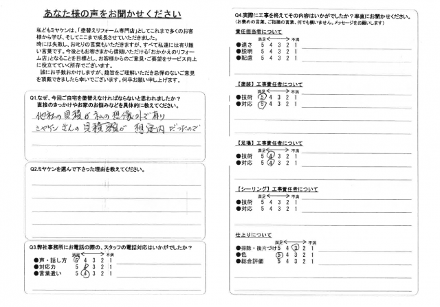 太田市 屋根塗装 アンケート ミヤケン