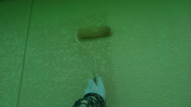 太田市 外壁 上塗り1回目 ミヤケン