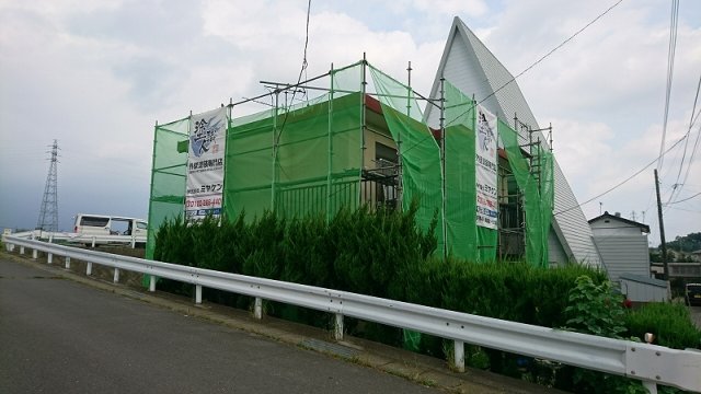 前橋市 外壁塗装 足場組み ミヤケン