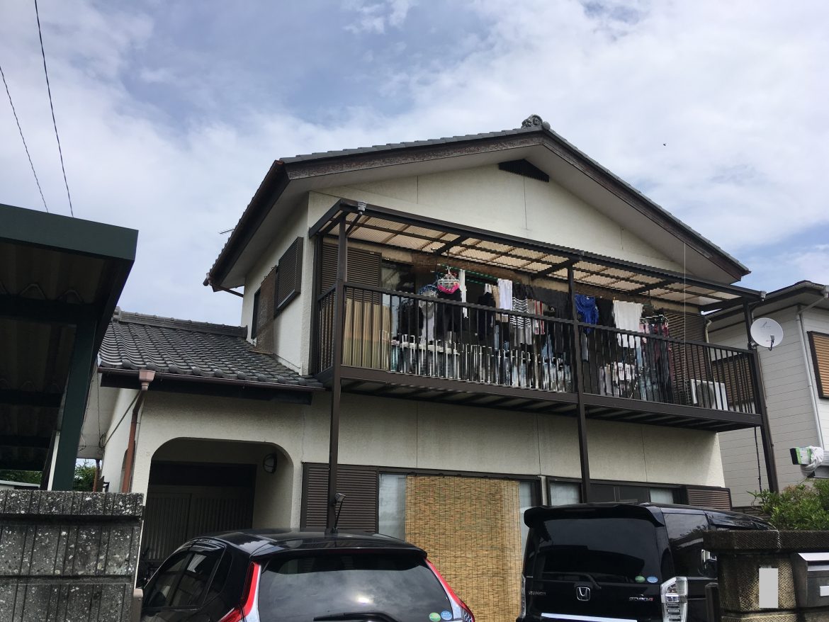 高崎市 外壁塗装工事 施工前全体写真 お客様の声 ミヤケン