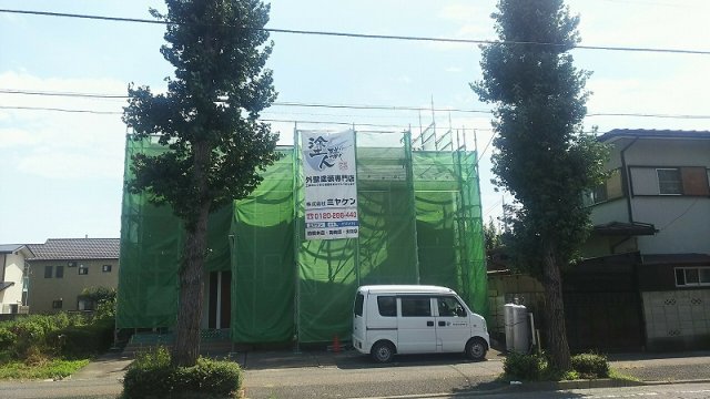 前橋市 屋根塗装 足場組み ミヤケン