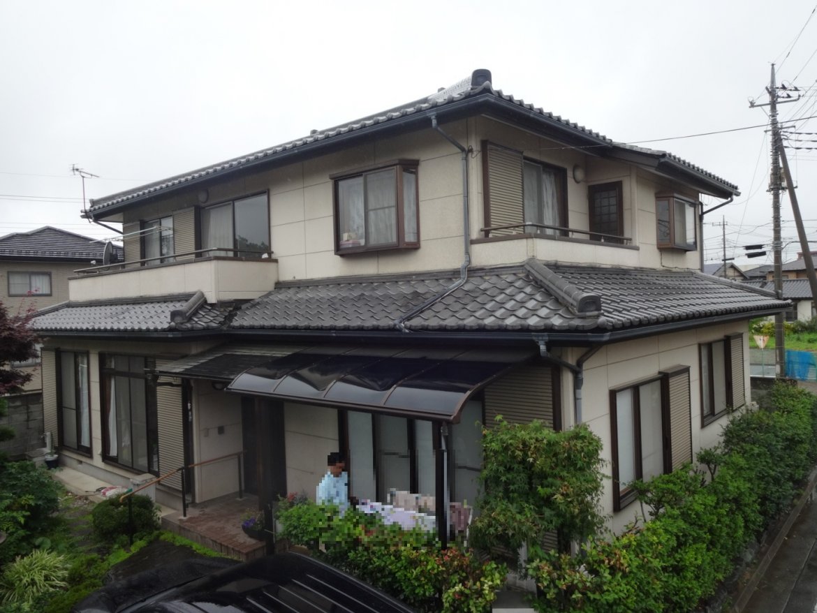 前橋市 外壁塗装工事 施工前全体写真 お客様の声 ミヤケン