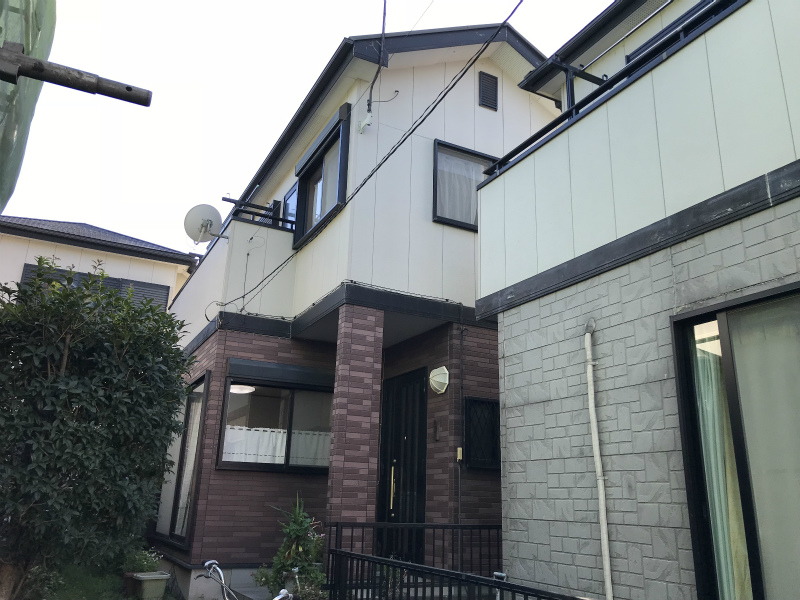 高崎市 屋根外壁塗装工事 施工前全体写真 お客様の声 ミヤケン