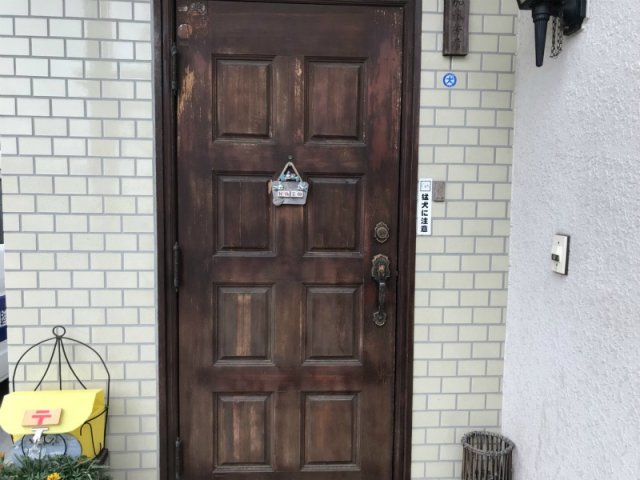高崎店 外壁塗装工事 ドア施工前 お客様の声 ミヤケン