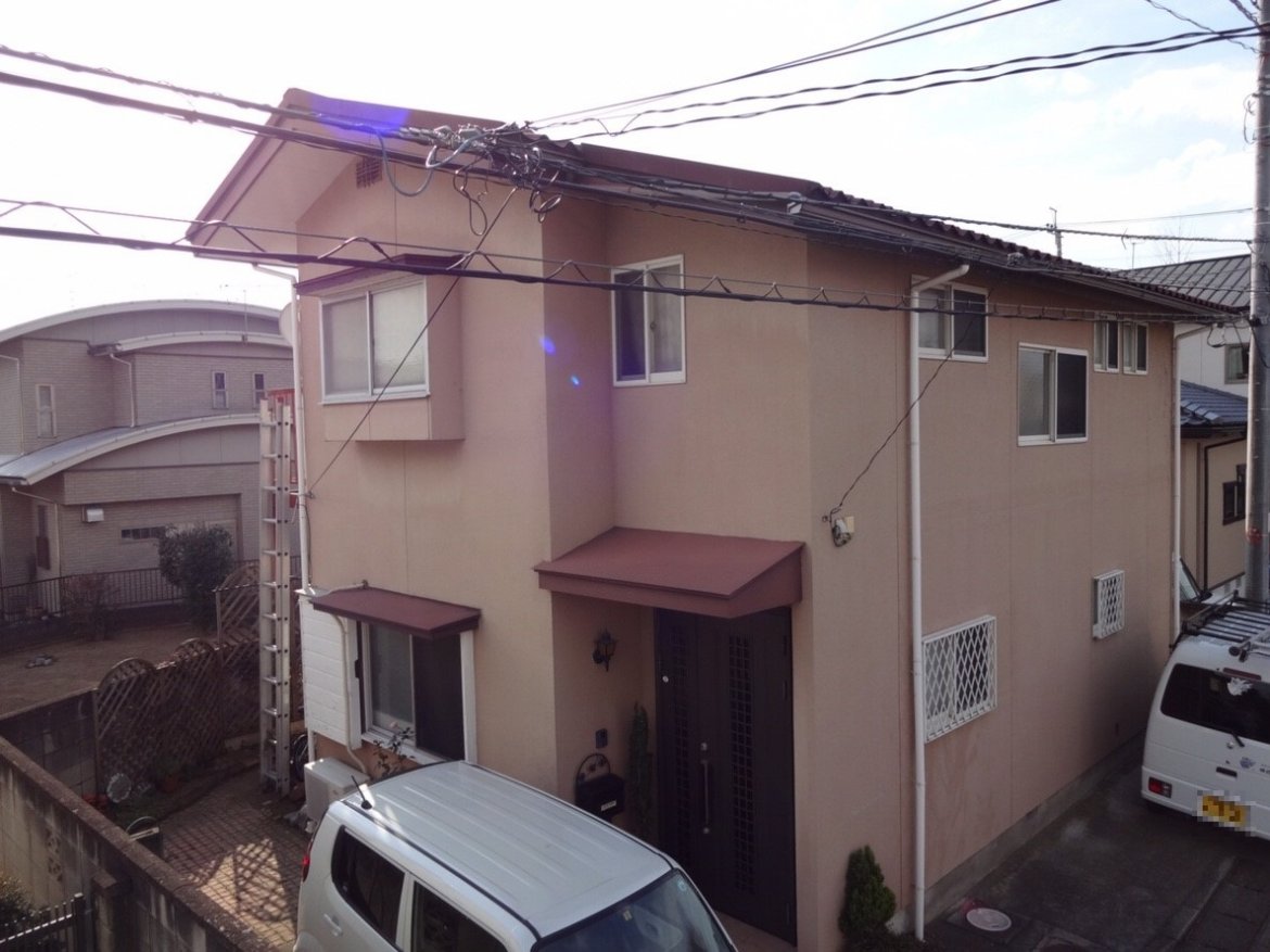 前橋市 外壁塗装工事 施工前全体写真 お客様の声 ミヤケン