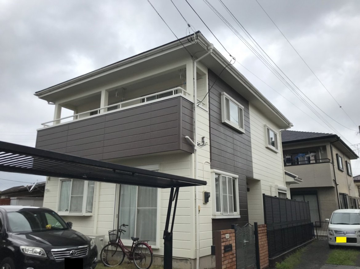 高崎市浜尻町t様 アクセントにダークブラウンを入れた外壁塗装工事 株式会社ミヤケン