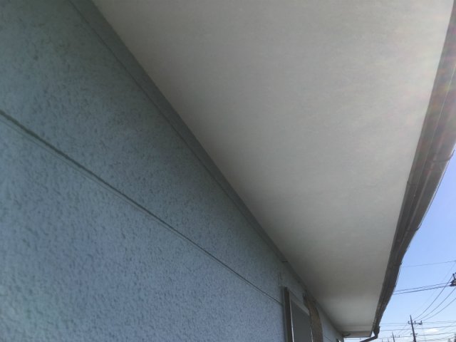 館林市 外壁塗装工事 軒裏天井施工前 お客様の声 ミヤケン