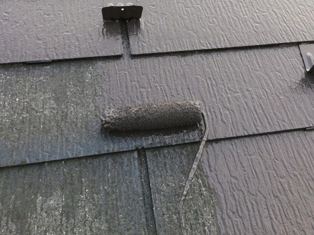上塗り作業1回目