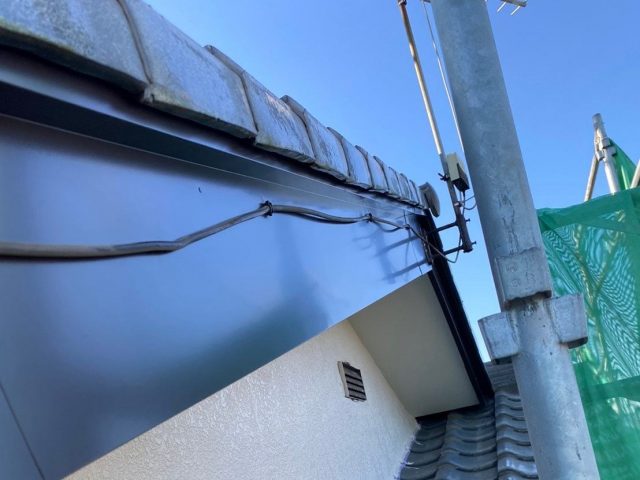 安中市 外壁塗装工事 破風板施工後 お客様の声 ミヤケン