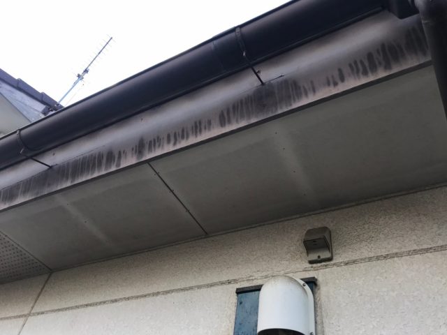 高崎市 屋根外壁塗装工事 軒裏天井汚れ