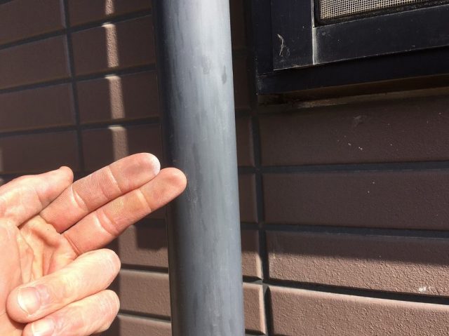 前橋市 外壁塗装工事 雨樋チョーキング現象 お客様の声 ミヤケン